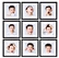 12x12 Picture Frames Set of 9 Classic Gallery Wall Frame Set Displays 8x8 Photo with Mat or 12x12 without Mat, Square Collage Wall Decor for Hanging